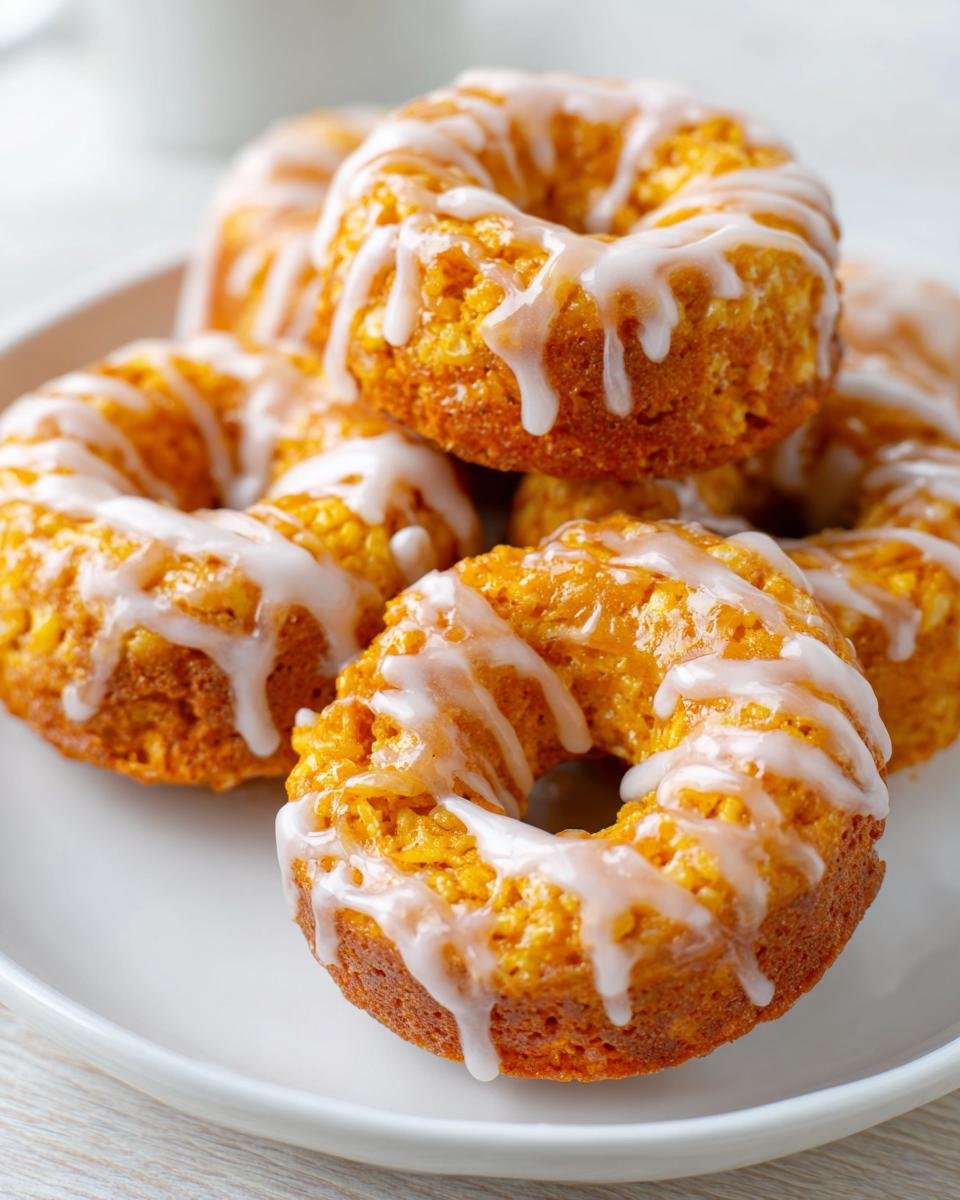 Festive Pumpkin Rice Krispie Donuts - detail 1
