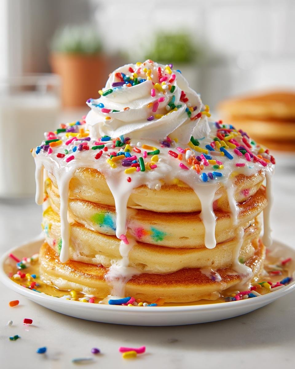 Funfetti Pancakes from Scratch - detail 2