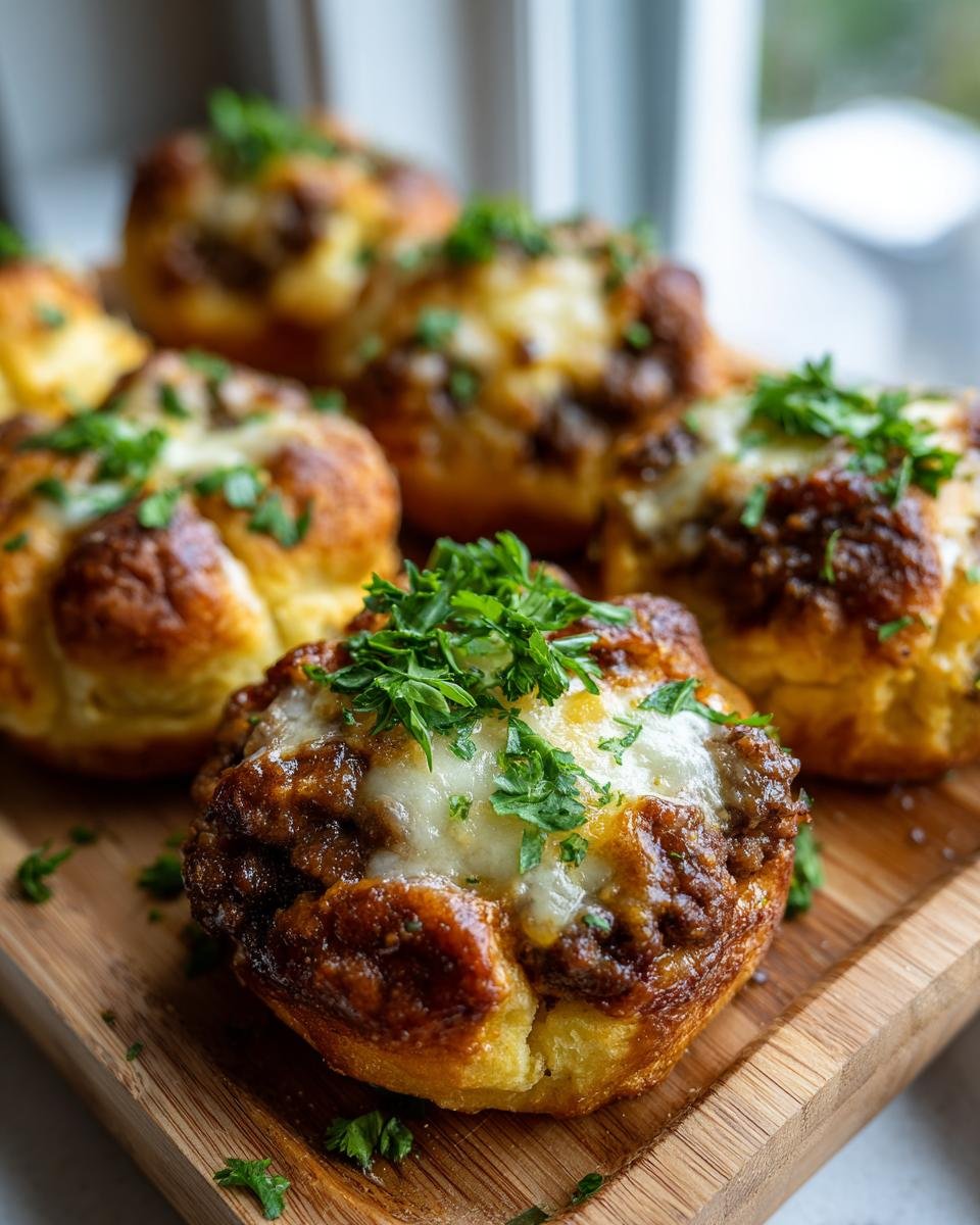 Garlic Parmesan Cheeseburger Bombs - detail 1