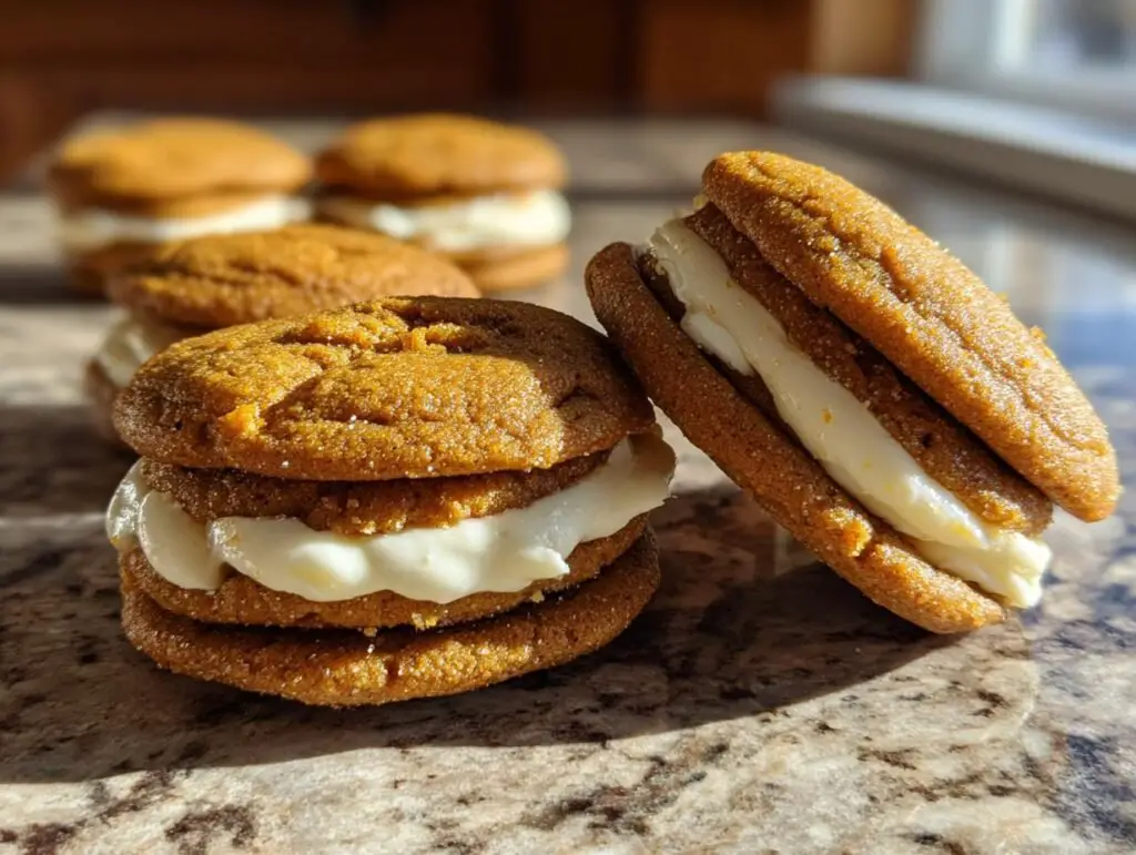 Gingerbread Cream Cheese Cookie Sandwiches: Soft, Spiced, & Best Holiday Cookies!