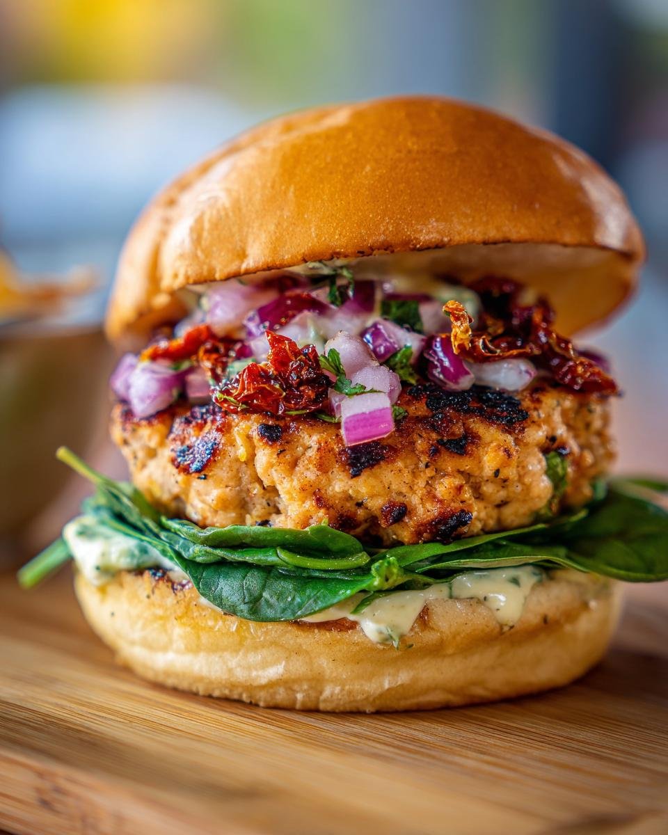 Greek Chicken Burgers - detail 1