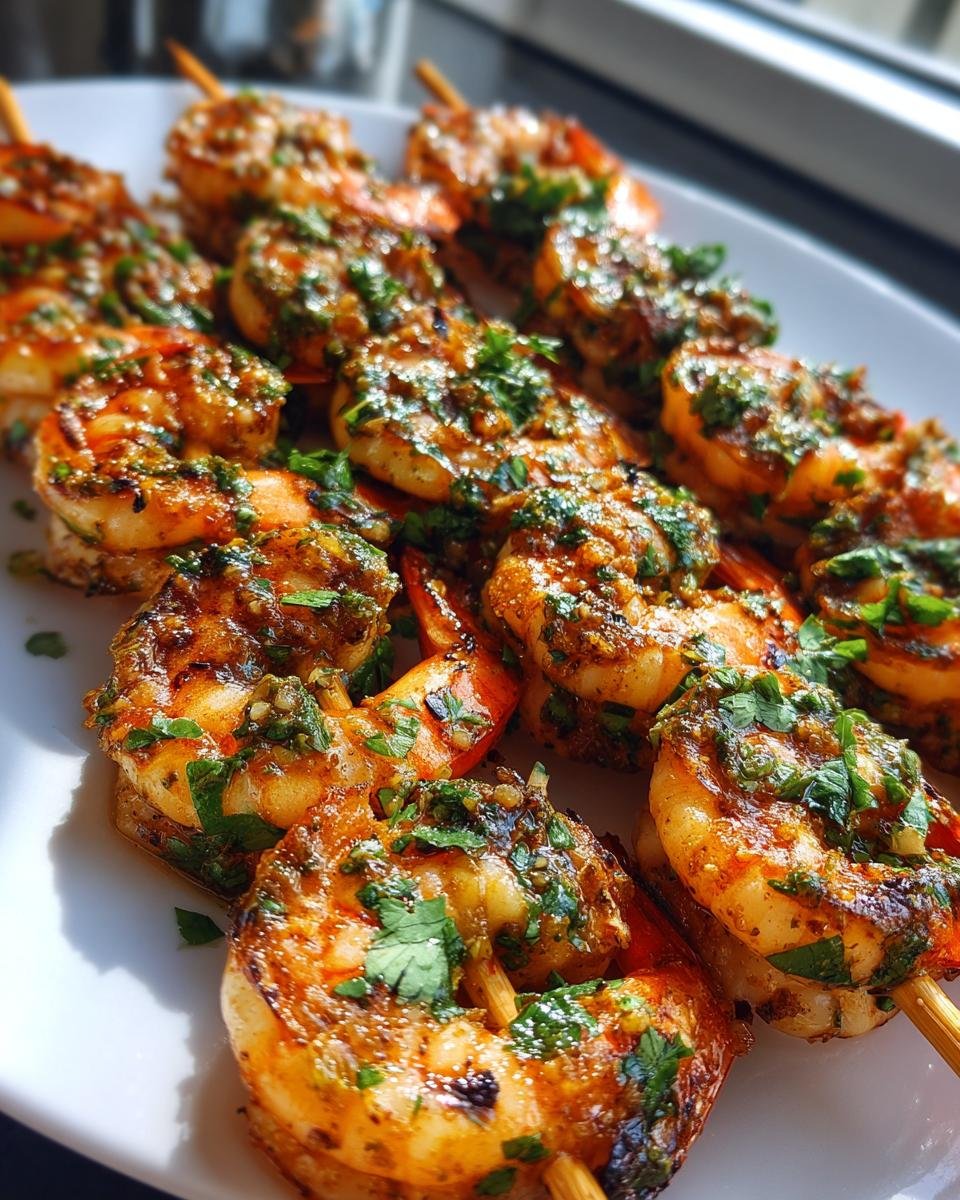 Grilled Lime Cilantro Shrimp Skewers - detail 1