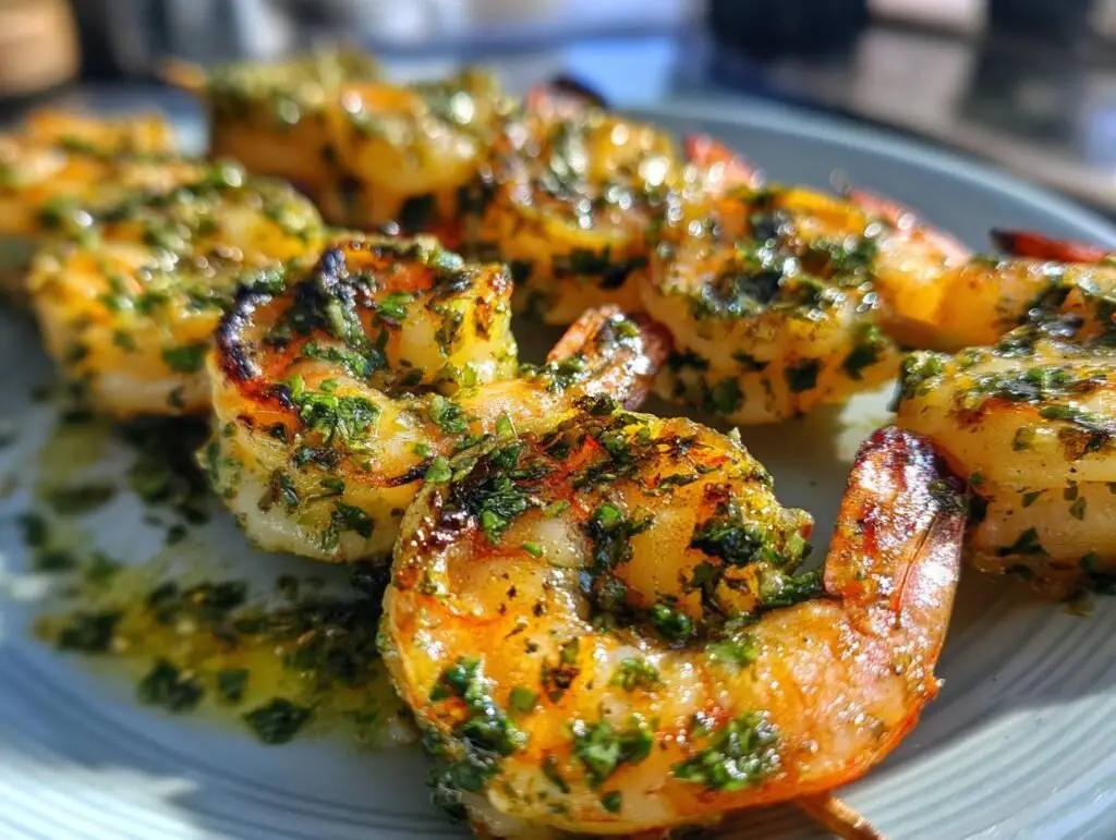 Grilled Lime Cilantro Shrimp Skewers