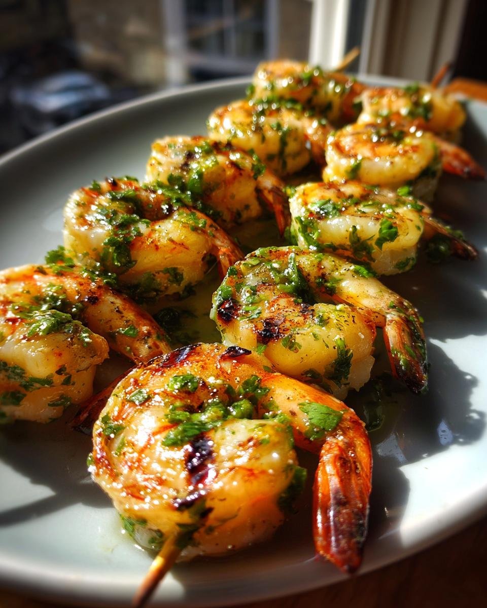 Grilled Lime Cilantro Shrimp Skewers - detail 2