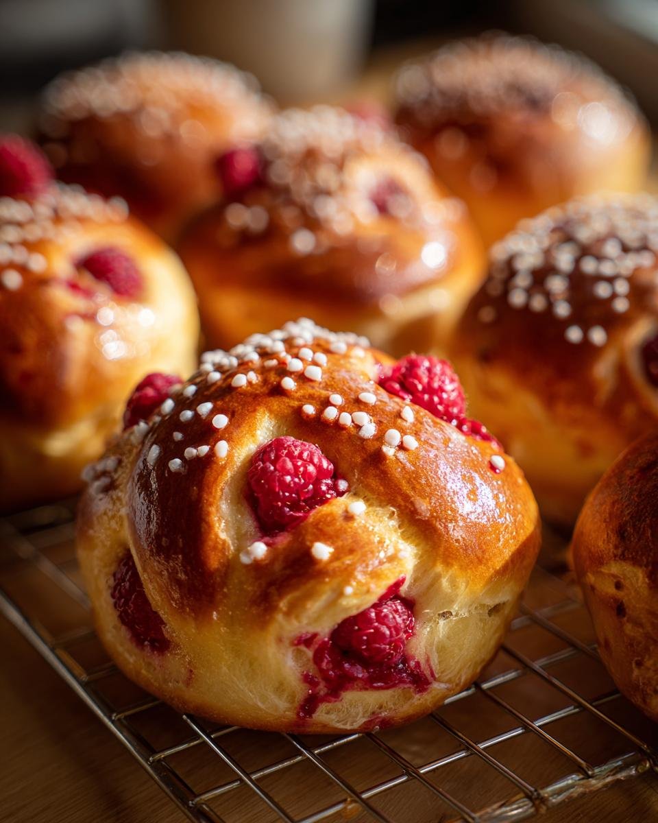 Hallonbullar: Raspberry Buns - detail 1