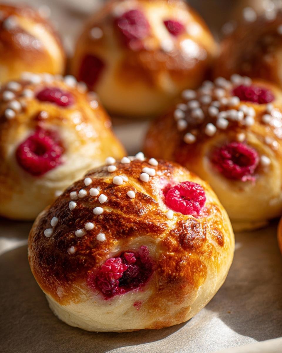Hallonbullar: Raspberry Buns - detail 2