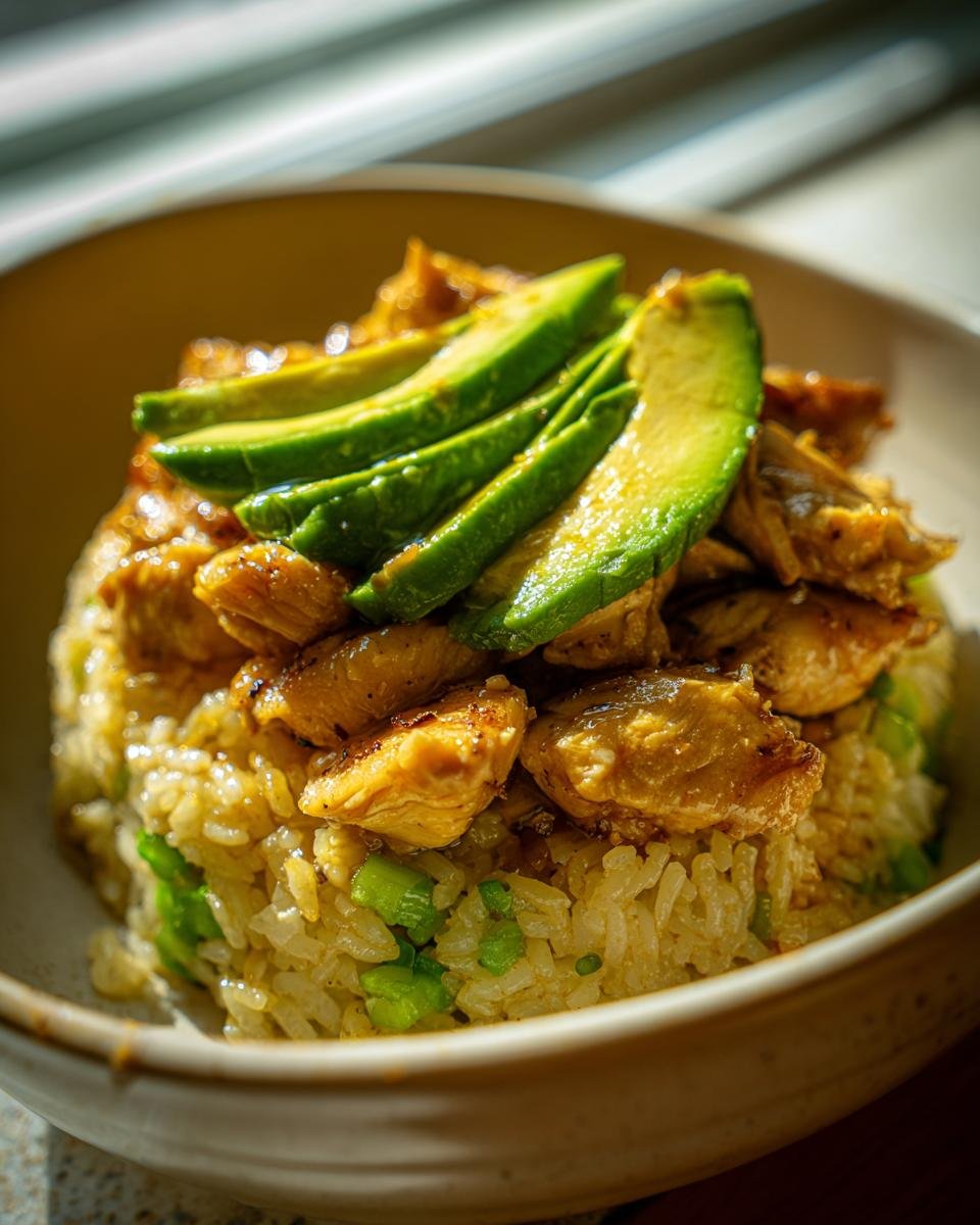 Honey Lime Chicken and Avocado Rice Stack - detail 2