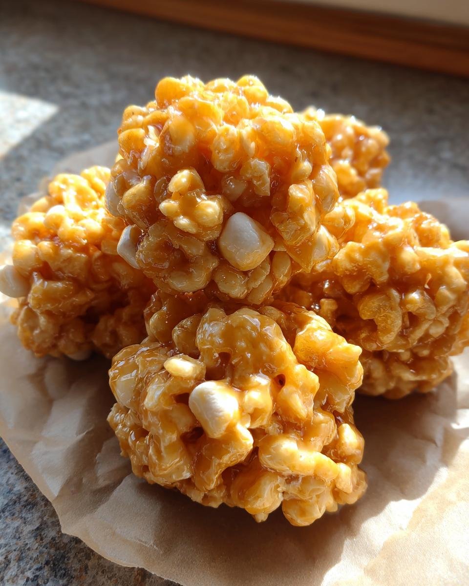 Indulge in Caramel Marshmallow Rice Krispie Balls - detail 2