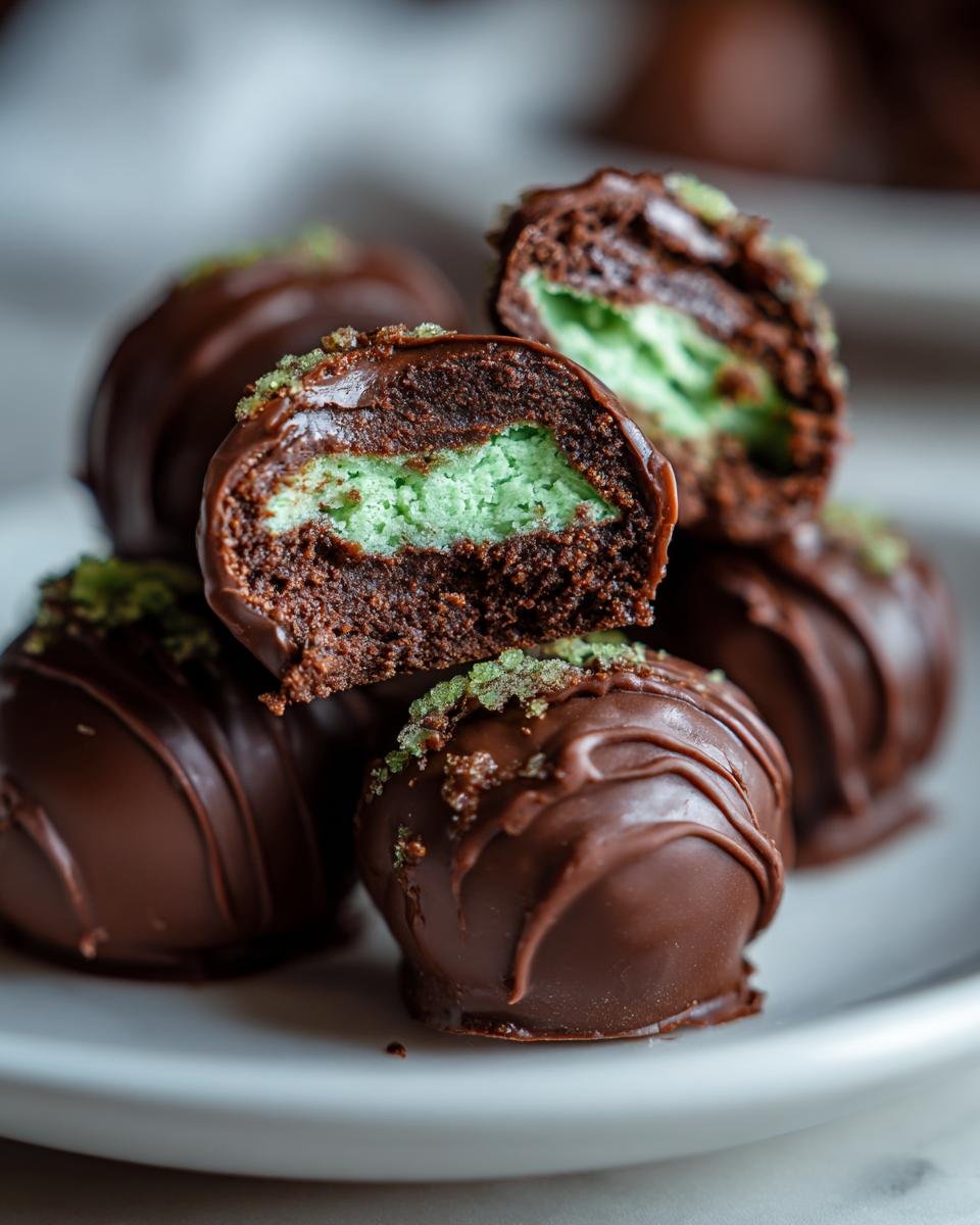 Indulge in Delicious Thin Mint Truffles: A No-Bake Chocolate Treat - detail 1
