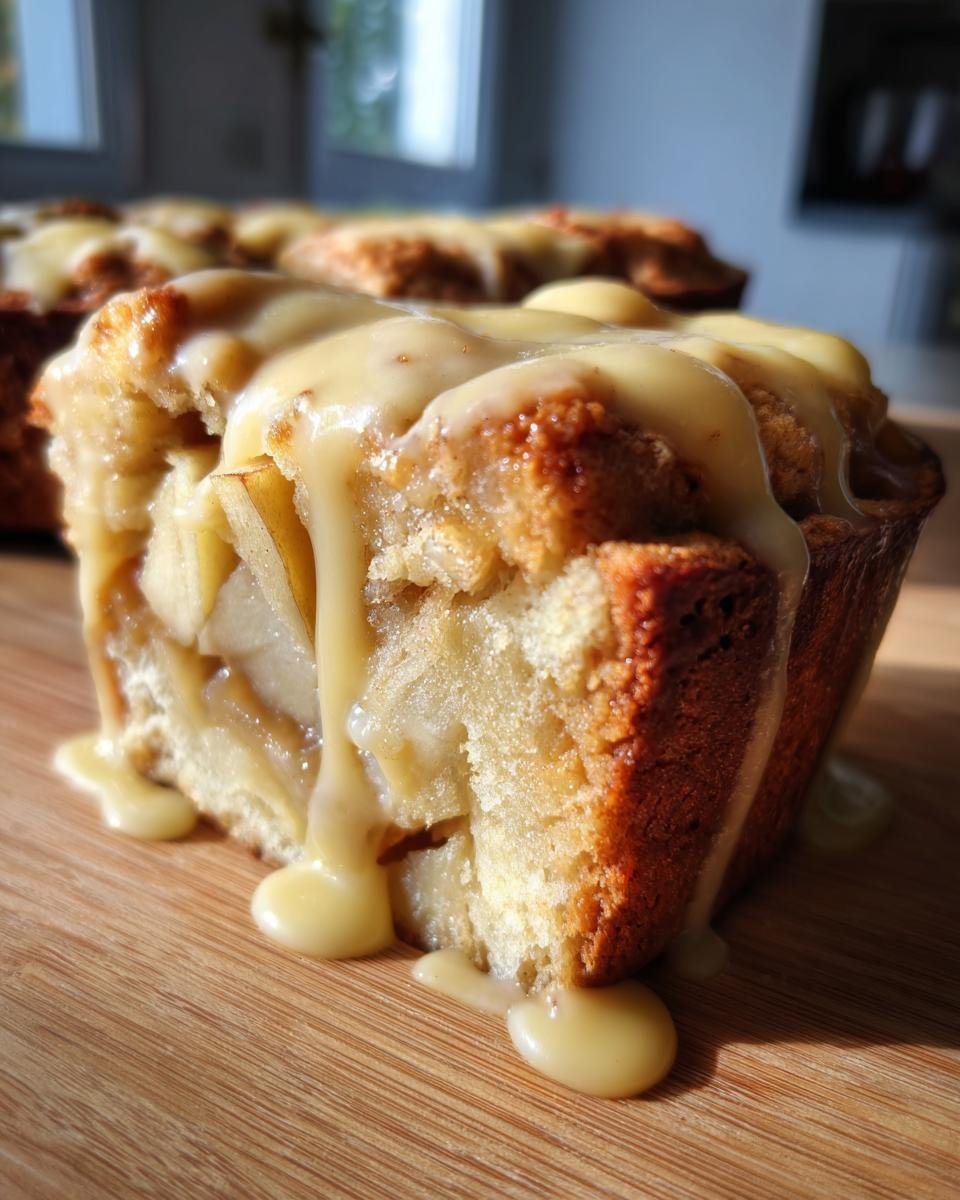 Indulge in French Apple Cake with Maple Ginger Custard Sauce Delight - detail 1
