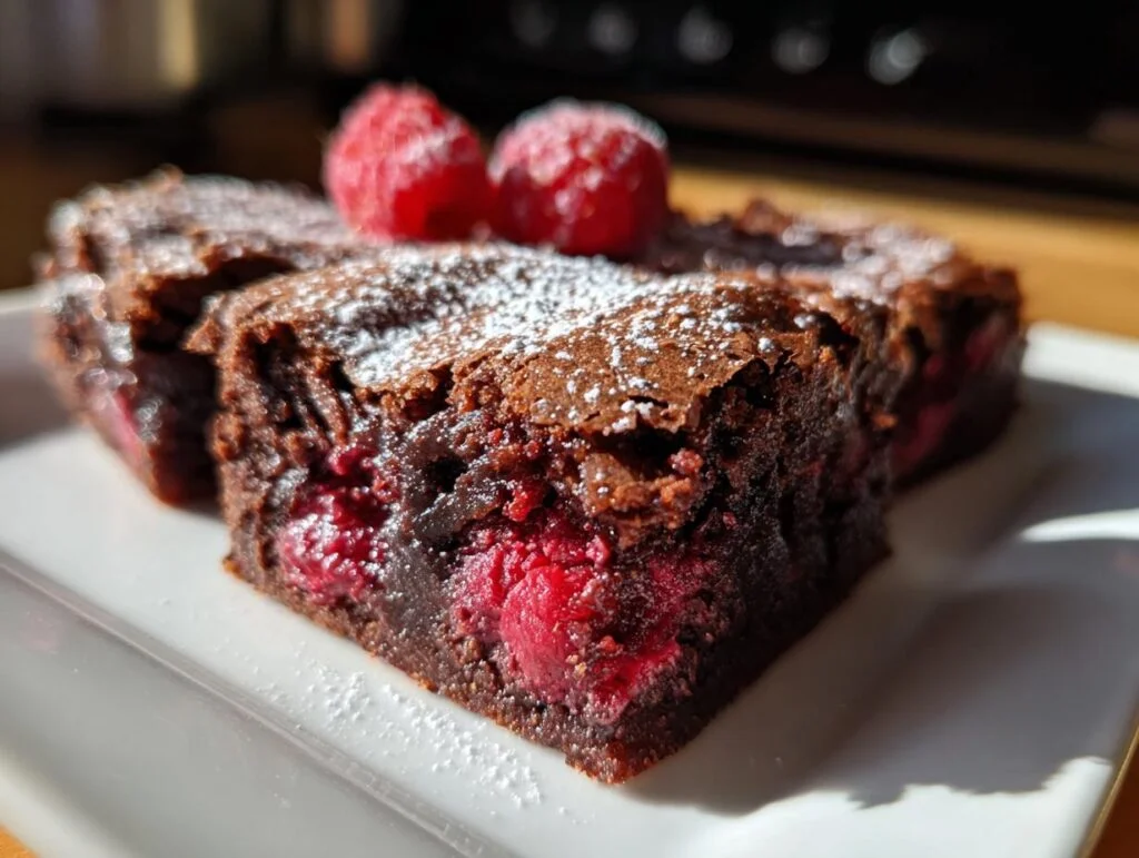 Indulge in These Thick Fudgy Raspberry Brownies You Can't Resist