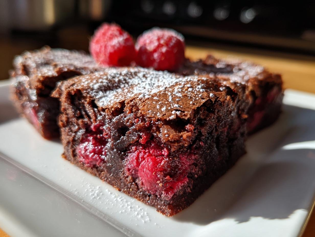 Indulge in These Thick Fudgy Raspberry Brownies You Can't Resist
