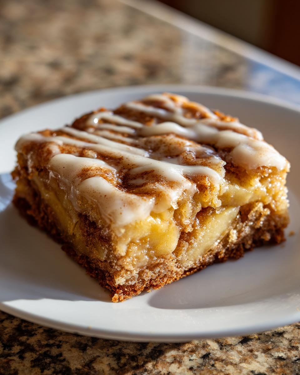 Maple Glazed Apple Blondies - detail 1