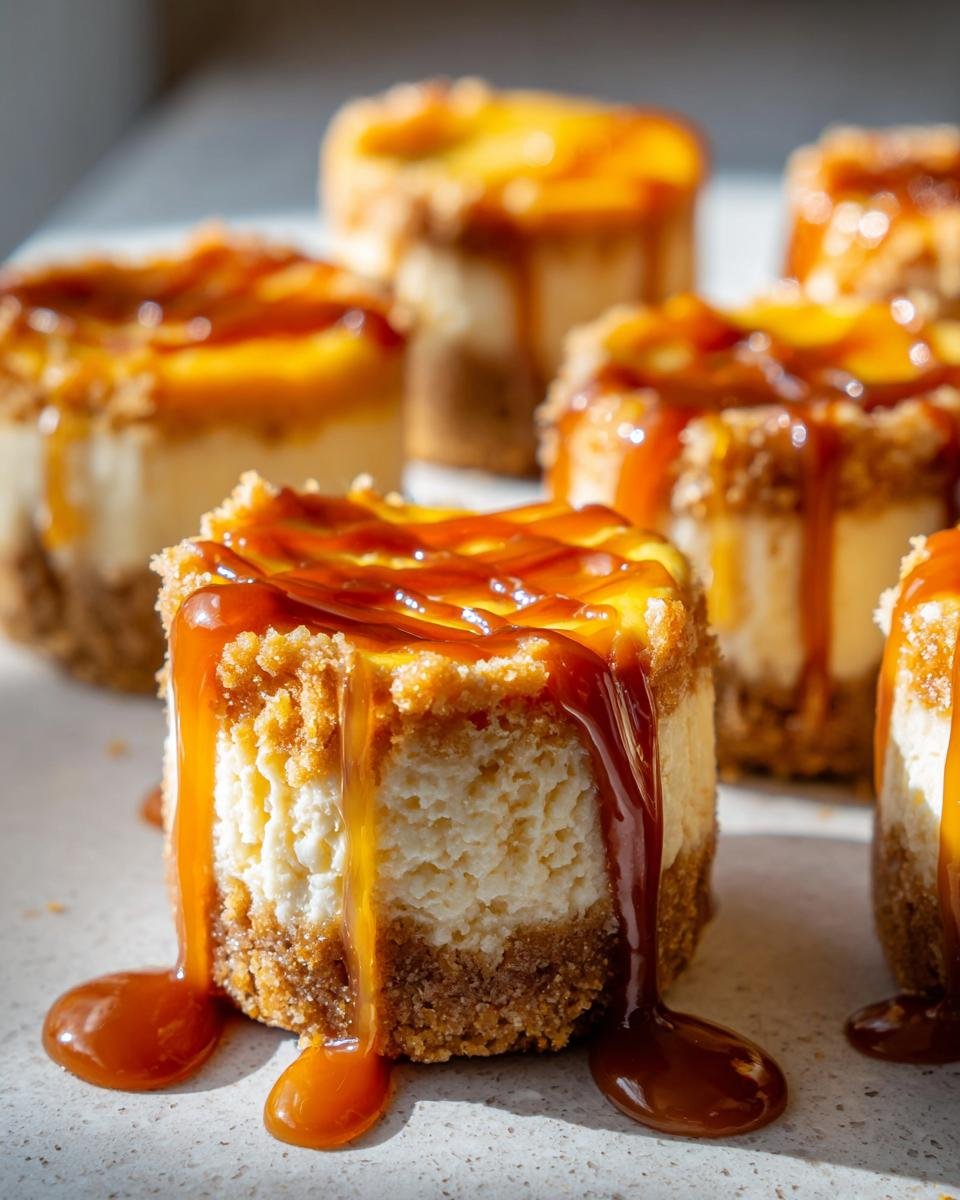 Mini Salted Caramel Pumpkin Cheesecakes - detail 1