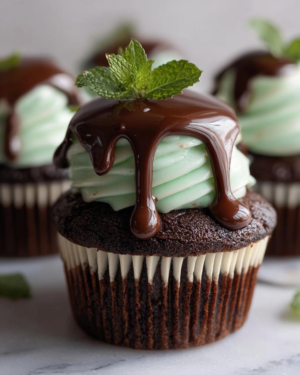 Mint Chocolate Cupcakes - detail 1