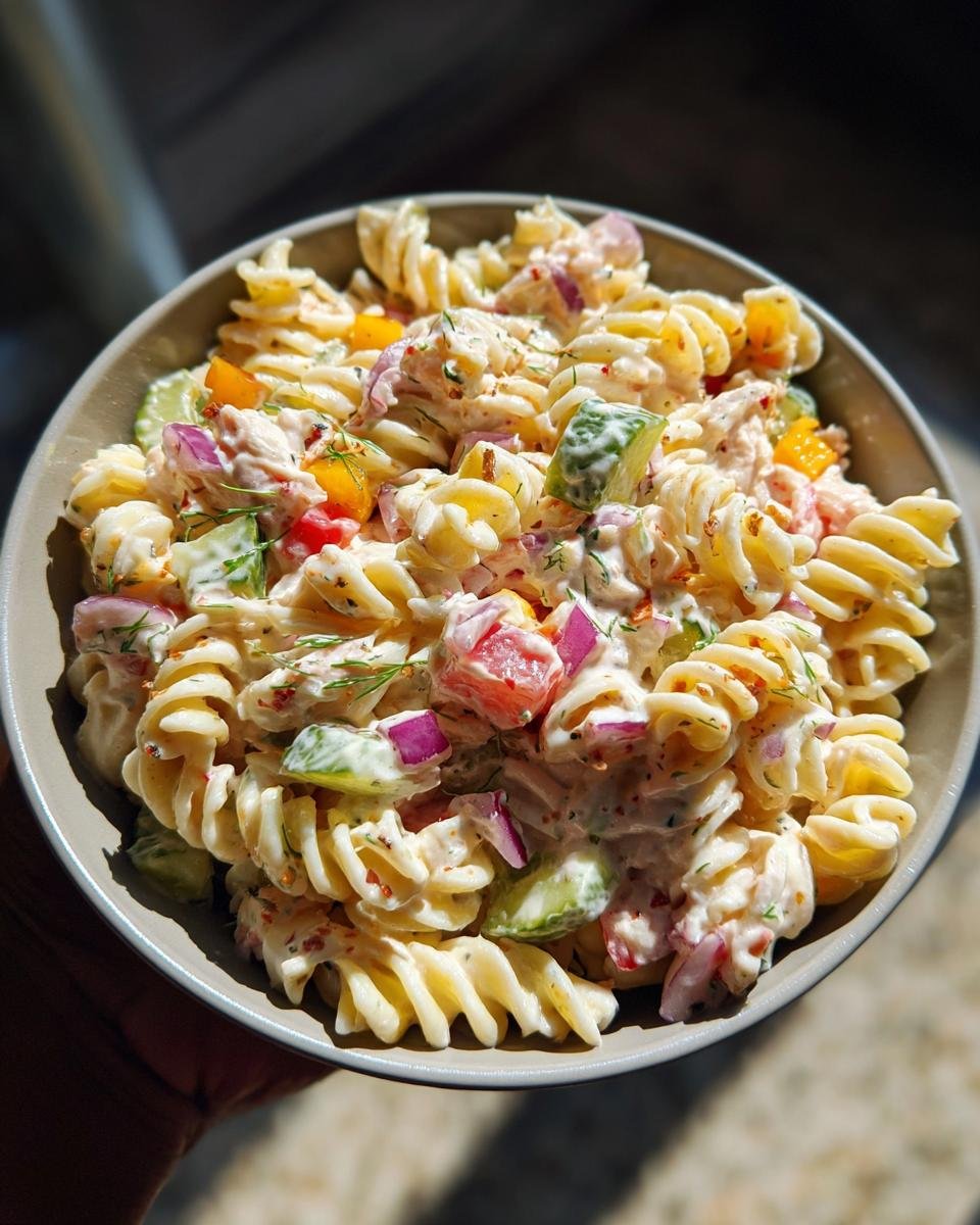 Mouthwatering Dill Pickle Pasta Salad - detail 1