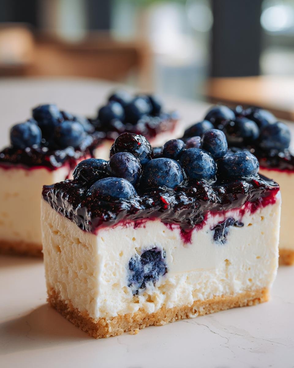 No-bake white chocolate and blueberry cheesecake - detail 2