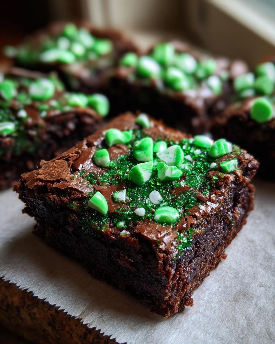 Peppermint Brownies – Fudgy, Festive & Bursting With Cool Mint Crunch - detail 1