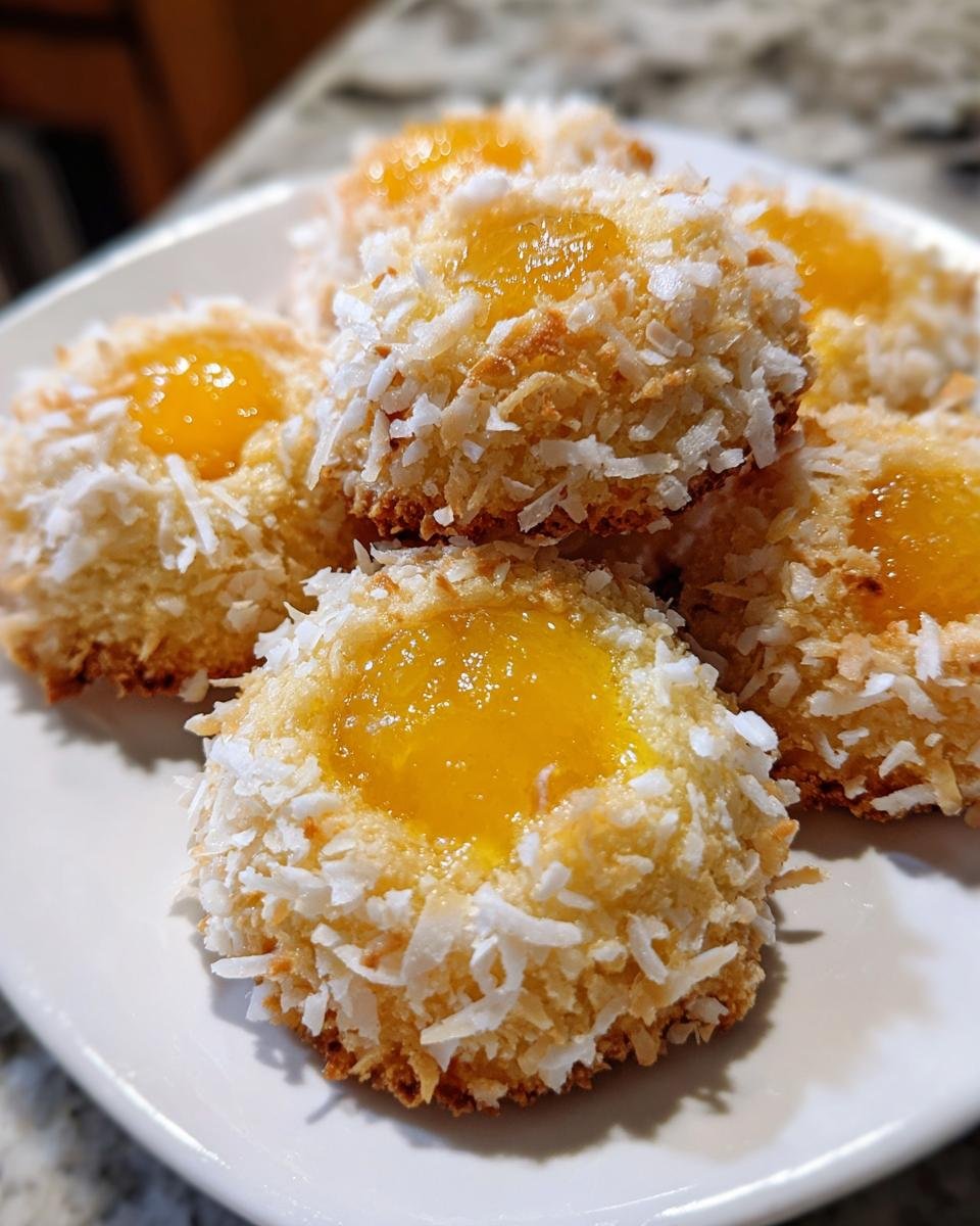 Pineapple Coconut Thumbprint Cookies - detail 1