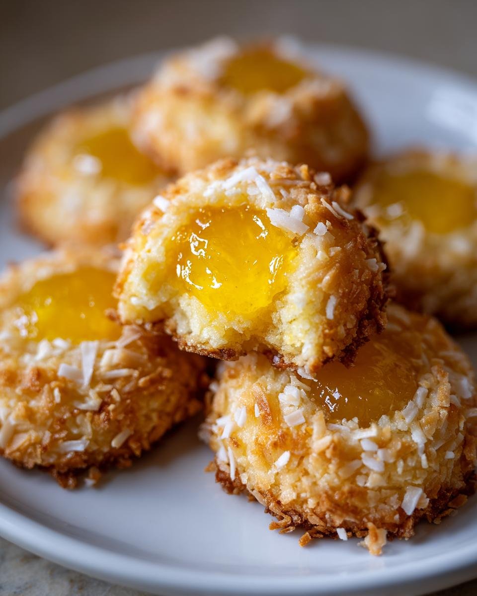 Pineapple Coconut Thumbprint Cookies - detail 2