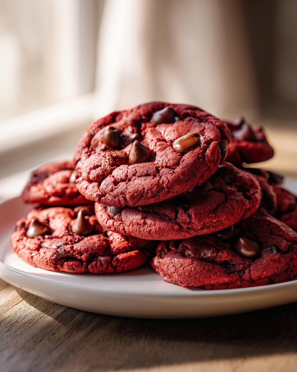 Red Velvet Chocolate Chip Cookies - detail 1