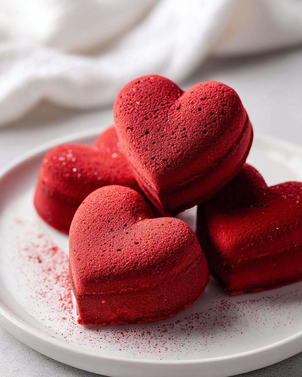 Red Velvet Heart Hot Chocolate Bombs - detail 1