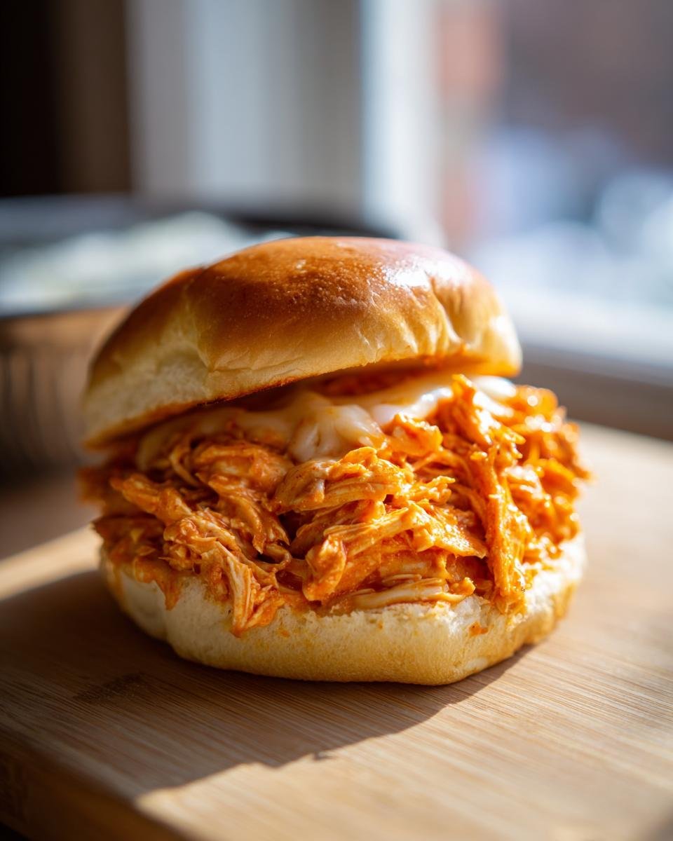 Slow Cooker Buffalo Chicken Sandwiches: Easy, Spicy, & Perfect for Game Day! - detail 1