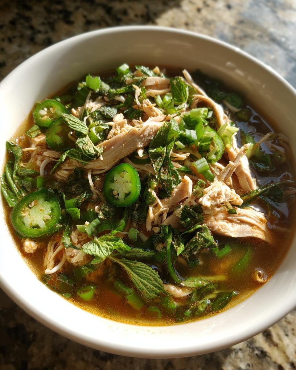 Spicy Chicken Vermicelli Soup - detail 1