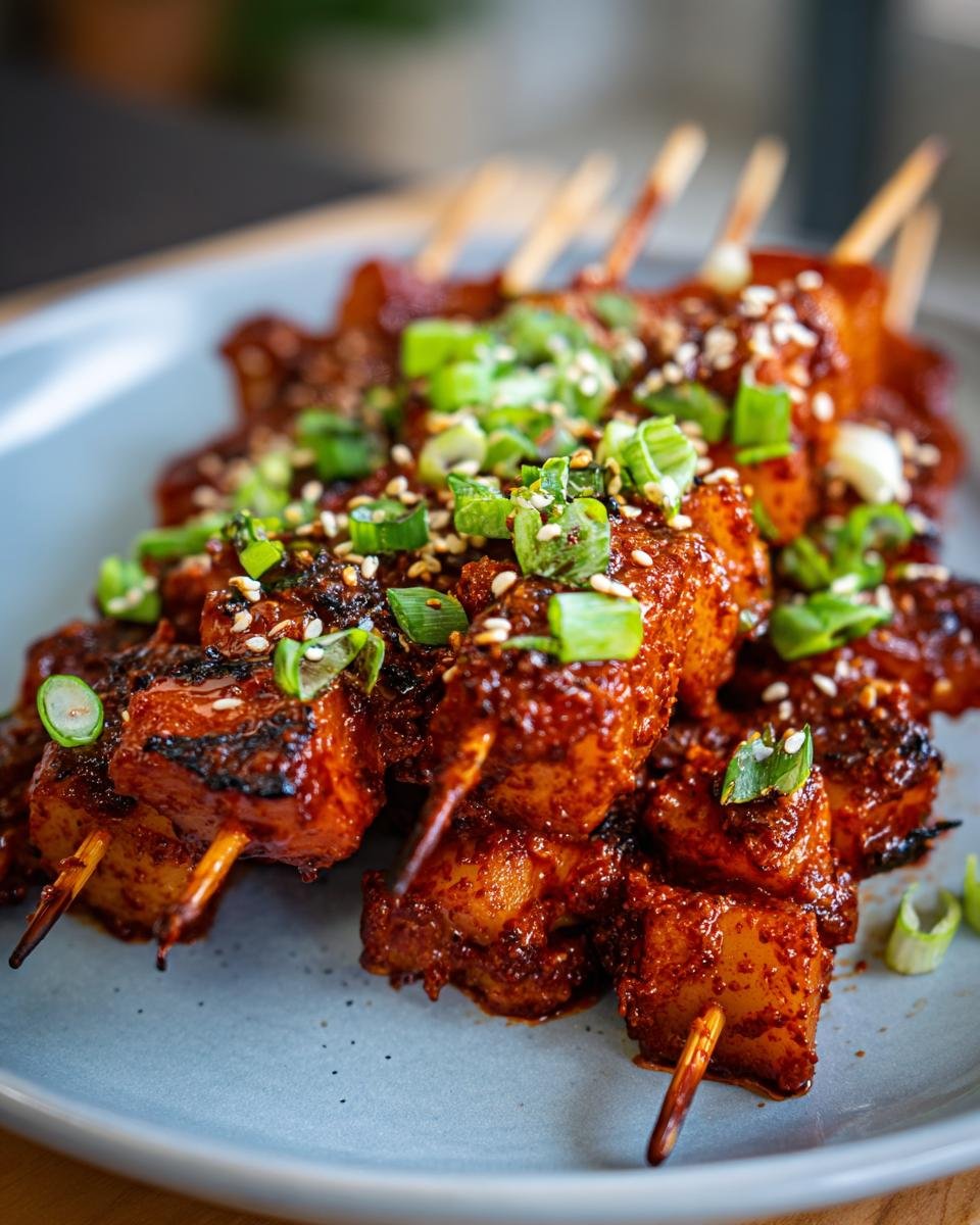 Spicy Tteok Kkochi – Korean Street-Style Rice Cake Skewers - detail 2