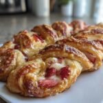 Strawberry Cheesecake Puff Pastry Braids: Easy, Flaky, & Decadent Dessert in 30 Min!