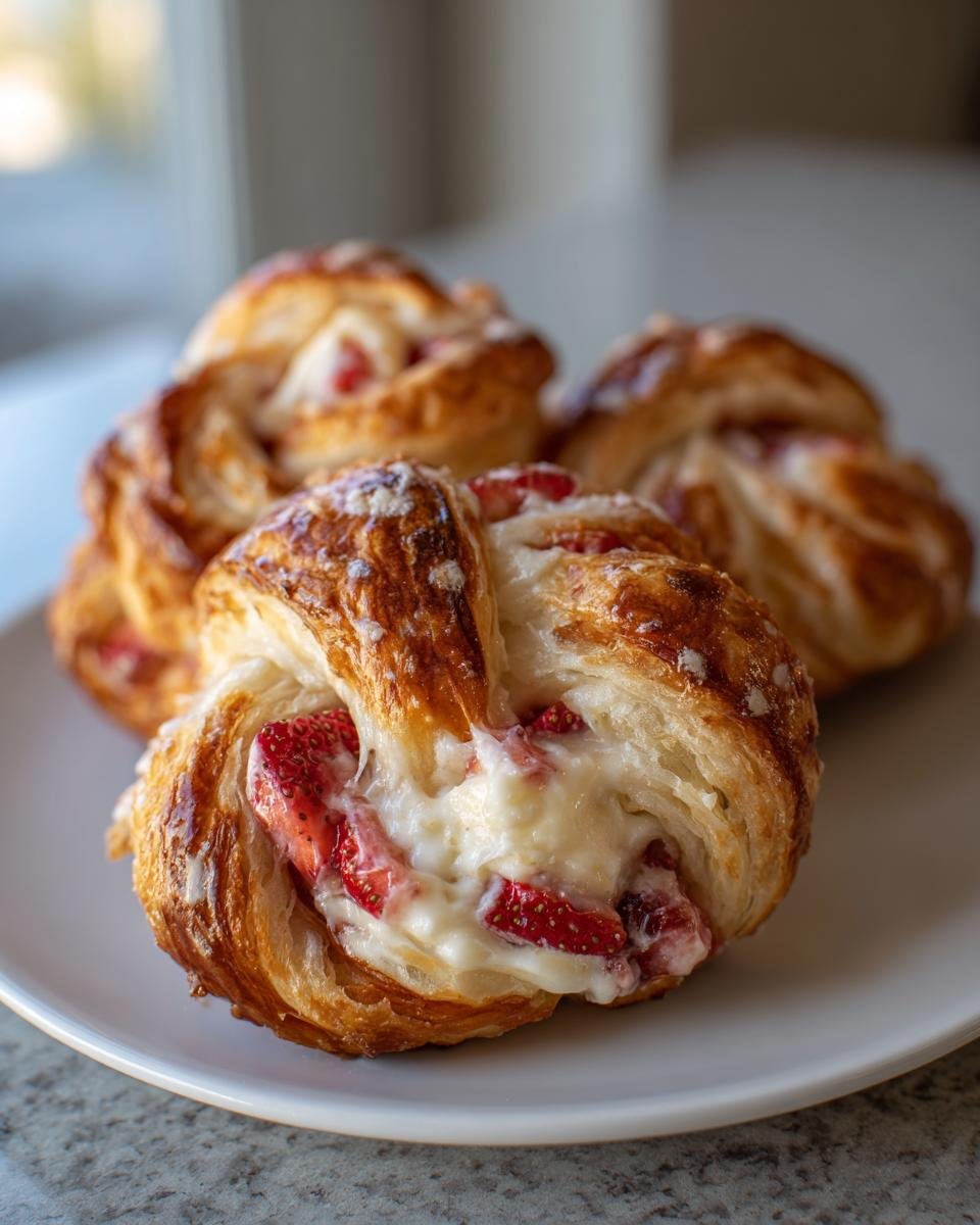 Strawberry Cheesecake Puff Pastry Braids: Easy, Flaky, & Decadent Dessert in 30 Min! - detail 2