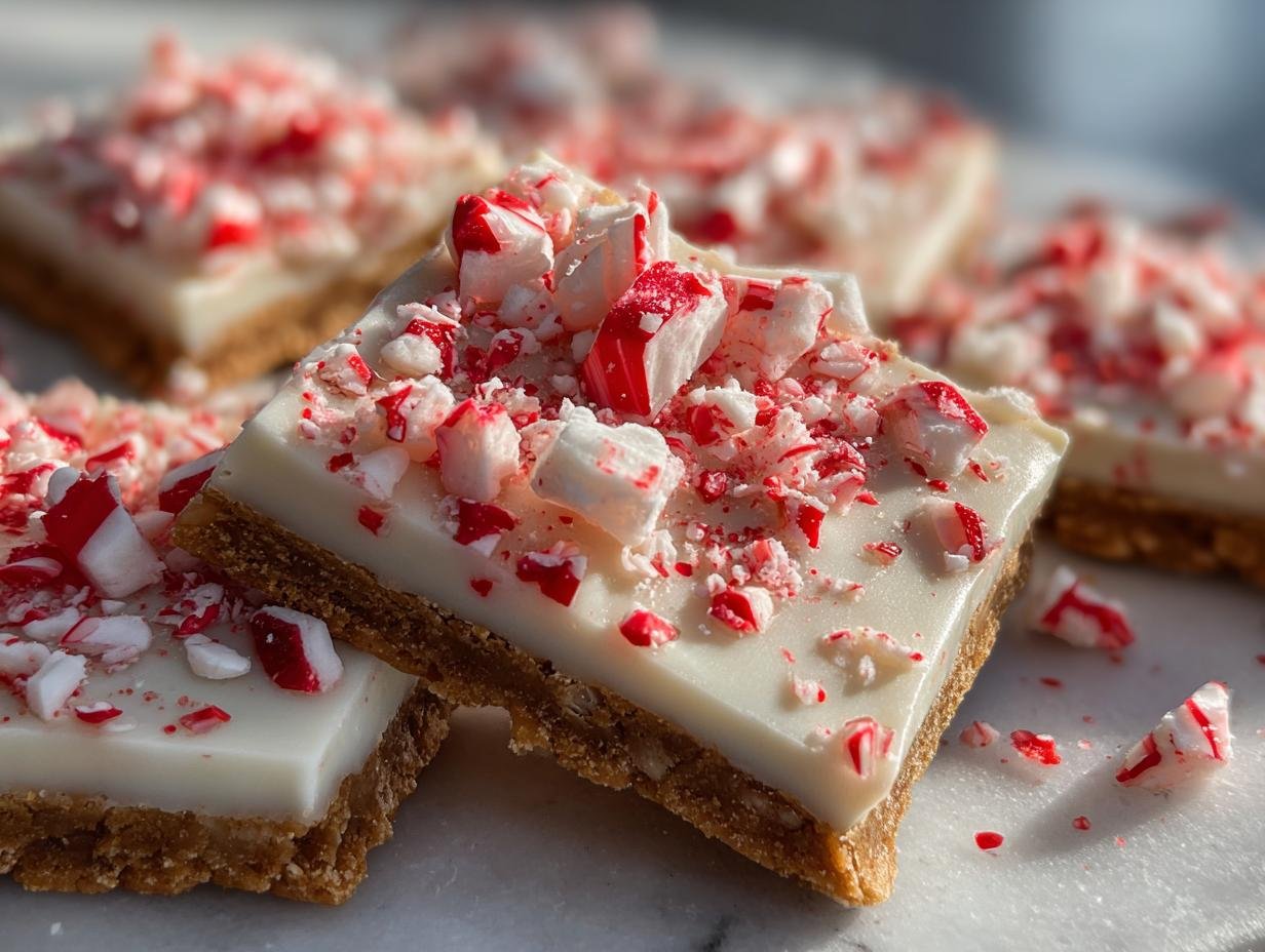 ppermint Crunch White Chocolate Graham Crackers: Easy, Festive, & No-Bake Holiday Treat!