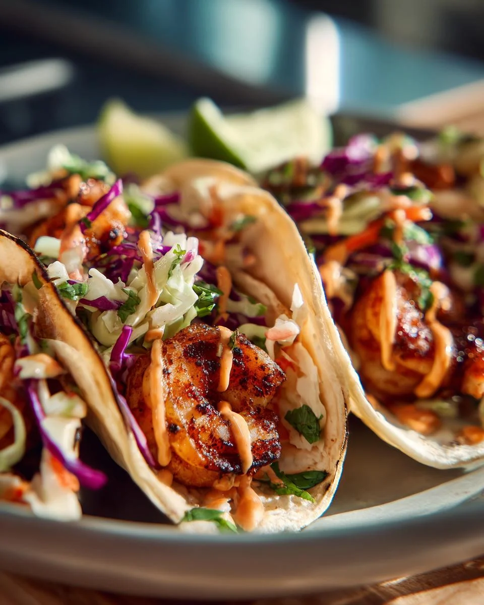 Blackened Shrimp Tacos - detail 1