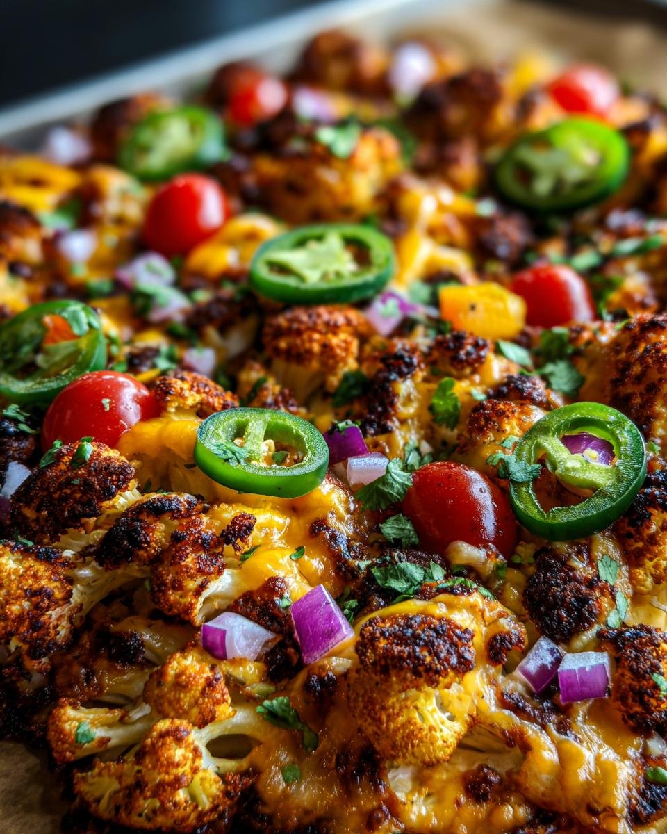 Cheesy Cauliflower Nachos - detail 2