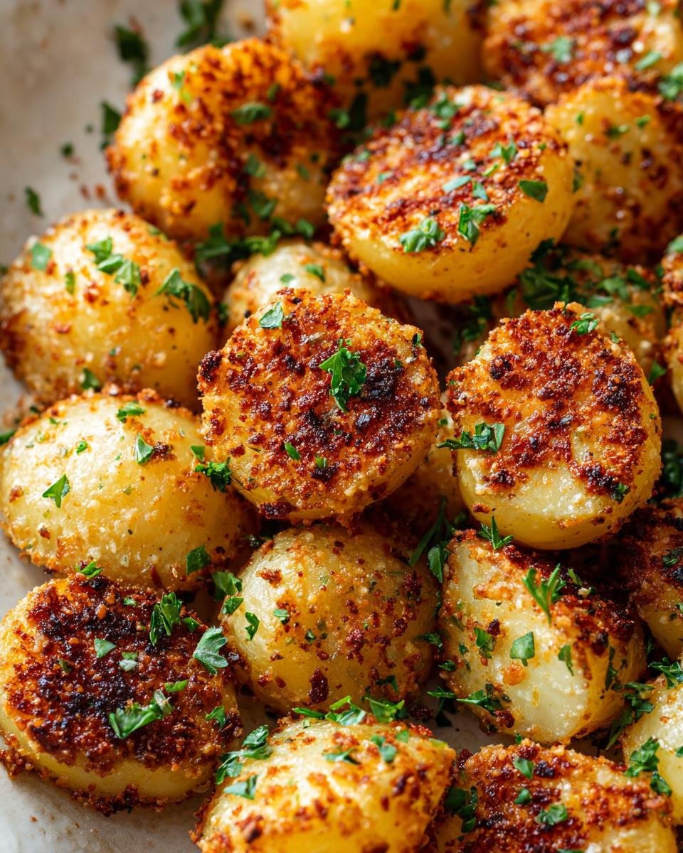Crispy Garlic Parmesan Crusted Potatoes - detail 1