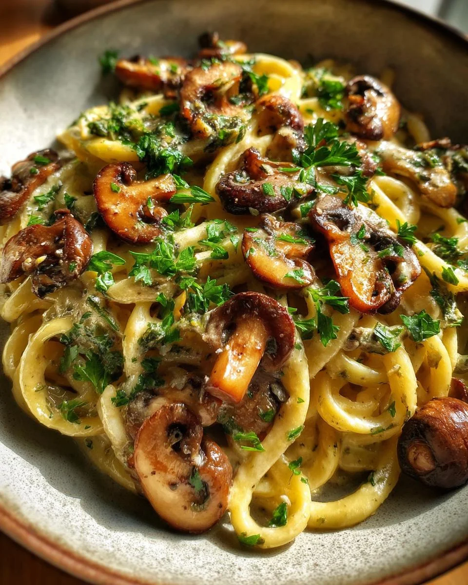Garlic Mushroom Pasta - detail 1