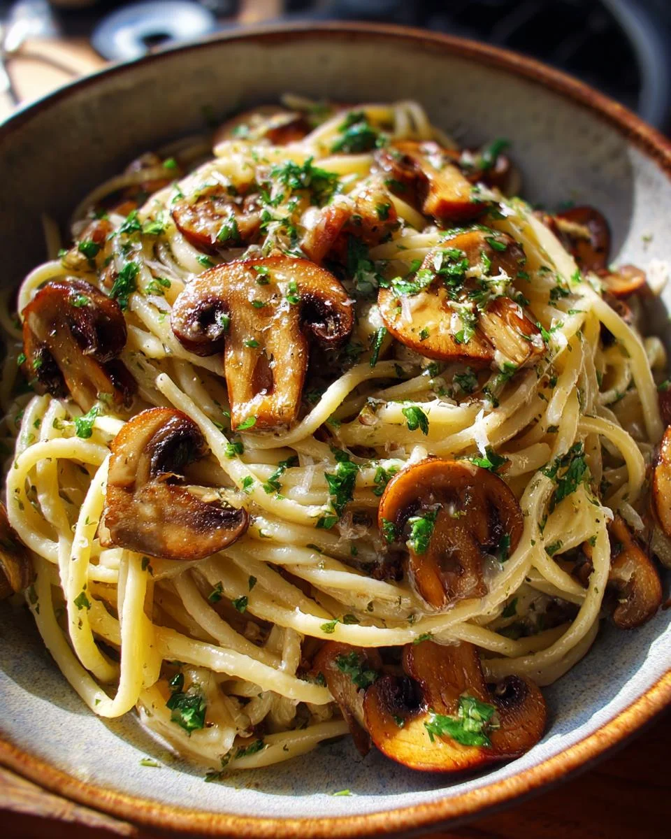 Garlic Mushroom Pasta - detail 2