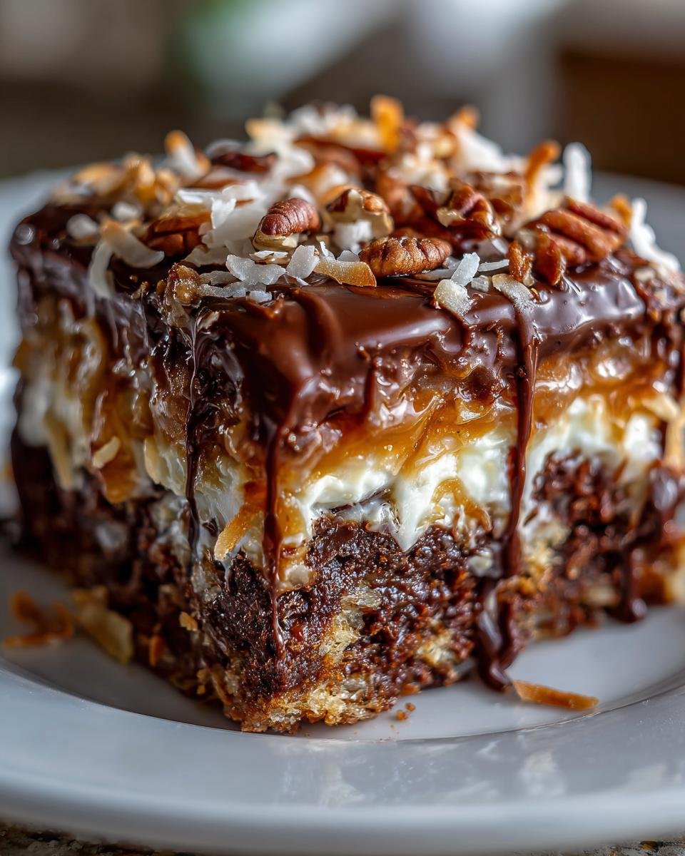 German Chocolate Poke Cake - detail 1