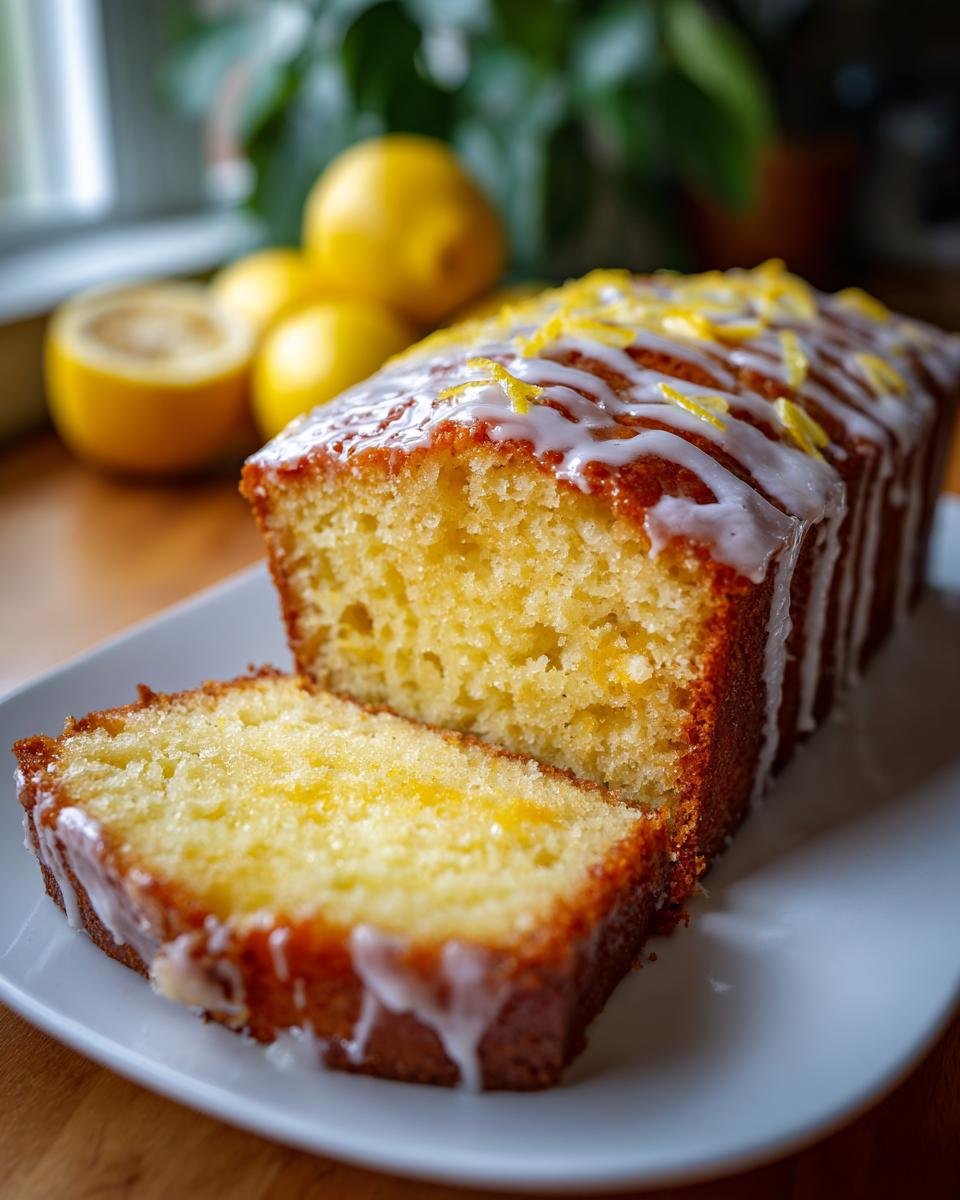 Glazed Lemon Pound Cake Loaf - detail 1