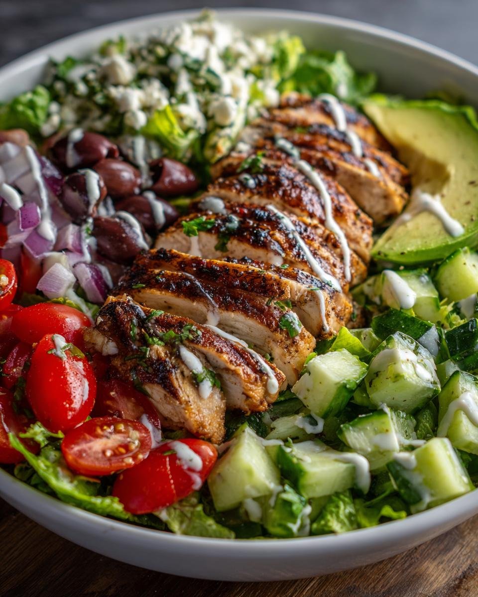 Lemon Herb Mediterranean Chicken Salad - detail 2