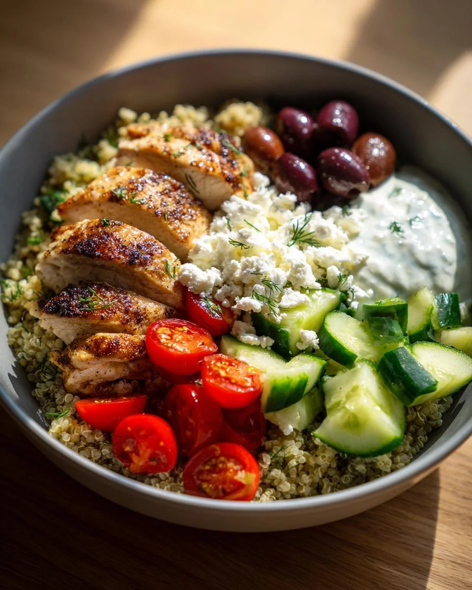 Mediterranean Lemon-Dill Chicken Bowls - detail 1
