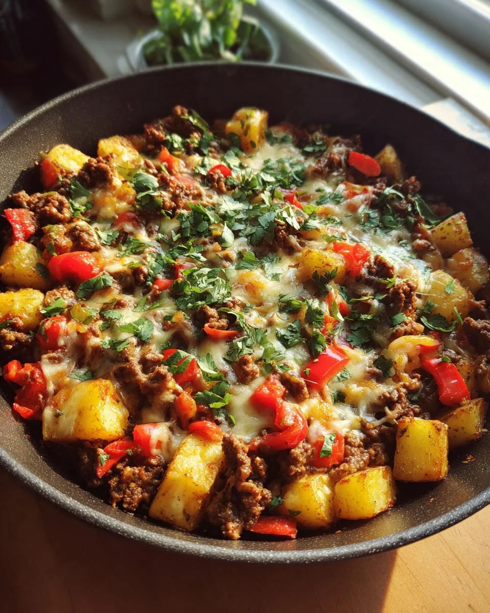 Mexican Ground Beef and Potato Skillet - detail 2