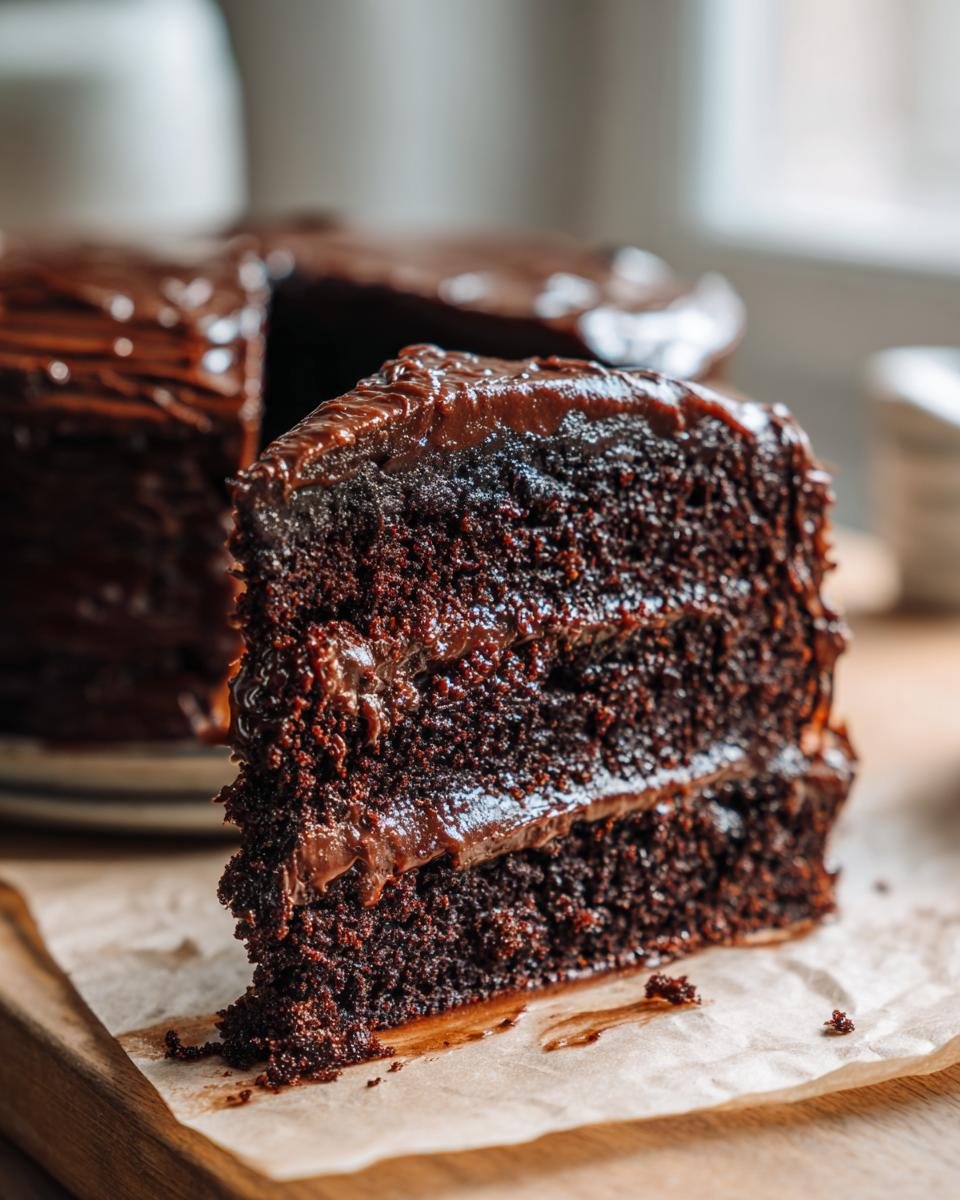 Moist & Fudgy Matilda’s Chocolate Cake - detail 1