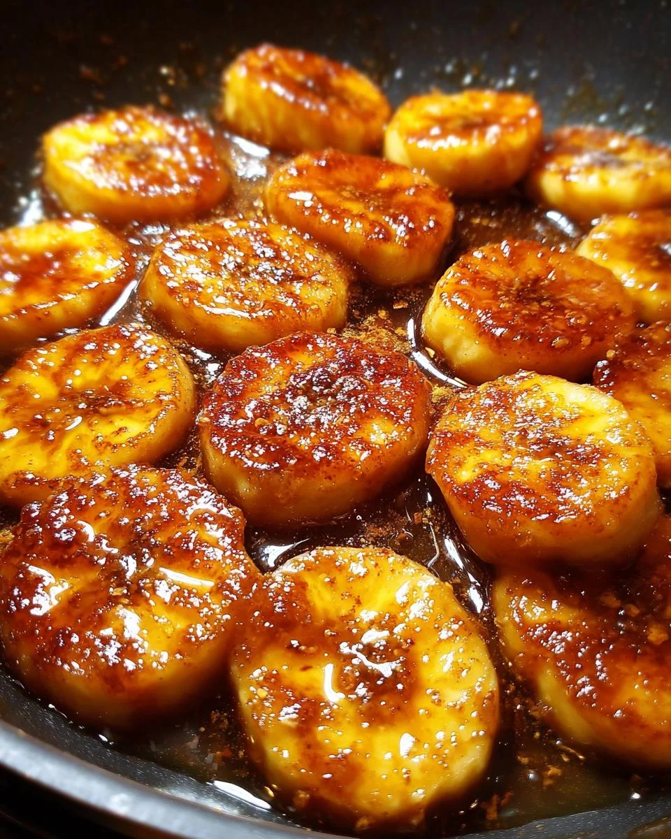 Pan Fried Cinnamon Bananas - detail 1
