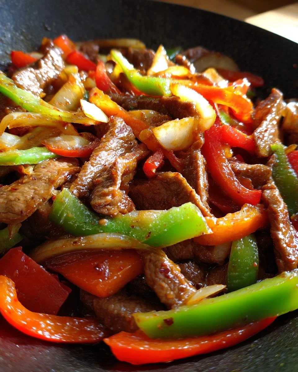 Pepper Steak with Bell Peppers and Onion - detail 1