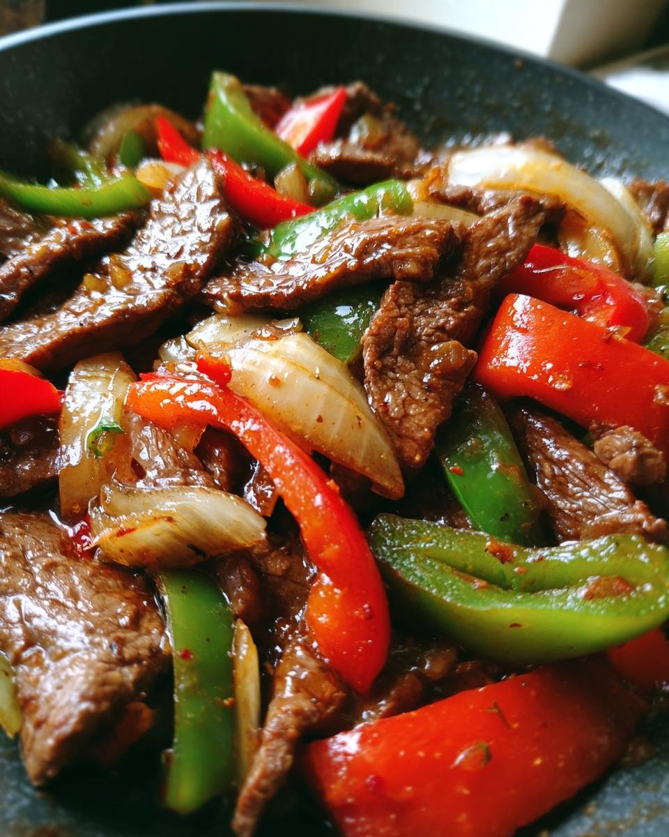 Pepper Steak with Bell Peppers and Onion - detail 2