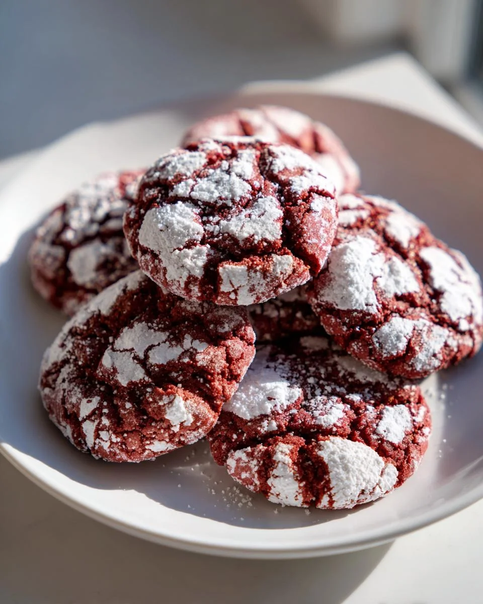 Red Velvet Crinkle Cookies - detail 1