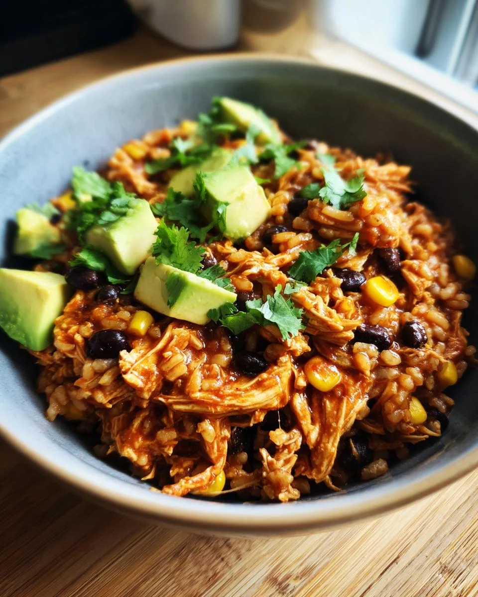Slow Cooker Chicken Burrito Bowls - detail 1