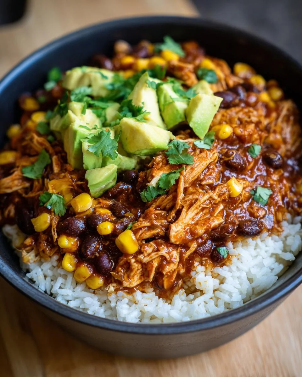 Slow Cooker Chicken Burrito Bowls - detail 2