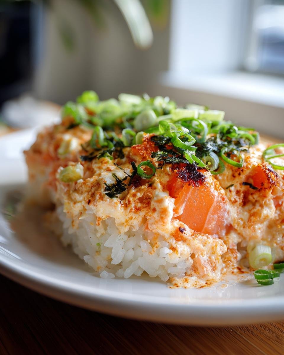 Spicy Salmon Sushi Bake - detail 1